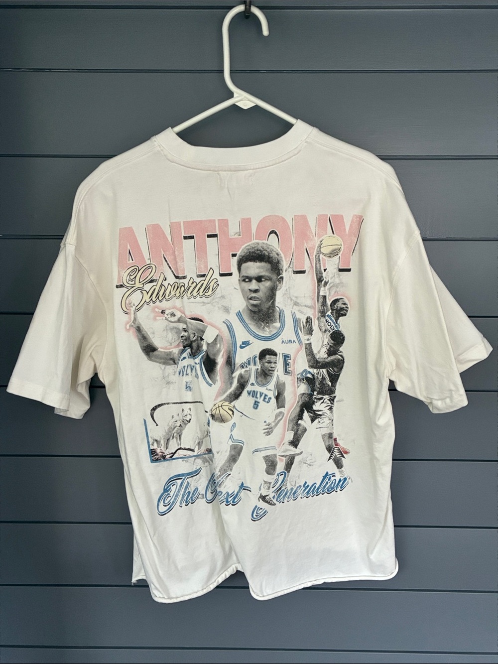 Graphic Anthony Edwards "The Next Generation" vintage-style Tee - White XL